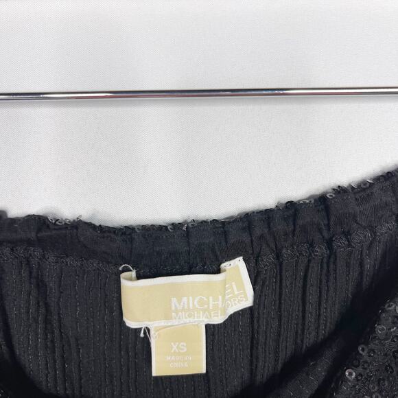 Michael Michael Kors XSmall Black Sequin Strapless Jumpsuit Cocktail NYE Party - Picture 10 of 14